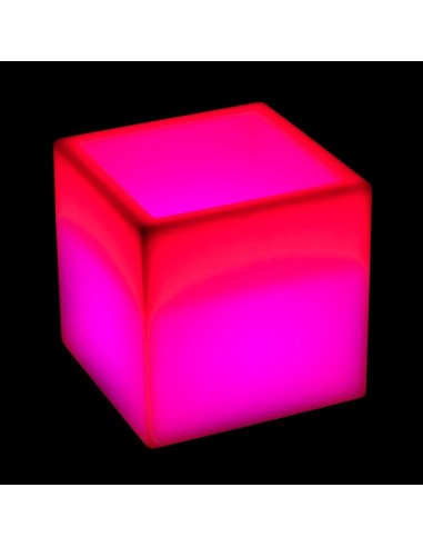 Кашпо с подсветкой Куб LED Plaza 40 см RGB с аккумулятором