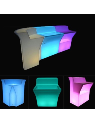 Барная стойка светящаяся LED ROYAL (секция с нишей для льда) разноцветная RGB IP65