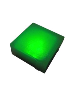 Светодиодная брусчатка 100x100 мм LED Lumbrus Brick зелёная IP68