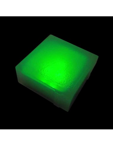 Светодиодная брусчатка 100x100 мм LED Lumbrus Brick зелёная IP68