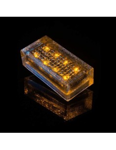 Светодиодная брусчатка 200x100 мм на солнечных батареях LED Solar Glass жёлтая IP68