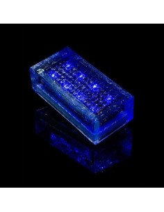 Светодиодная брусчатка 200x100 мм на солнечных батареях LED Solar Glass синяя IP68