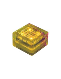 Светодиодная брусчатка 100x100 мм на солнечных батареях LED Solar Glass жёлтая IP68