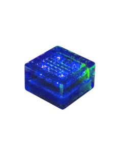 Светодиодная брусчатка 100x100 мм на солнечных батареях LED Solar Glass синяя IP68