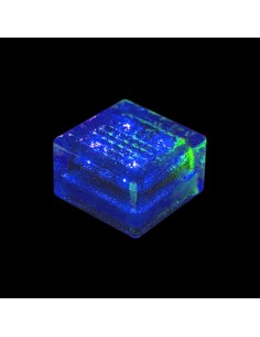 Светодиодная брусчатка 100x100 мм на солнечных батареях LED Solar Glass синяя IP68 2