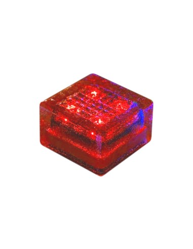Светодиодная брусчатка 100x100 мм на солнечных батареях LED Solar Glass красная IP68
