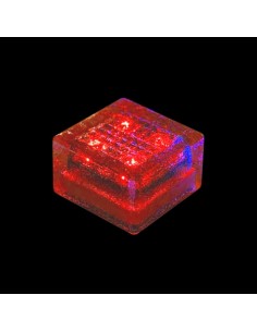 Светодиодная брусчатка 100x100 мм на солнечных батареях LED Solar Glass красная IP68 2