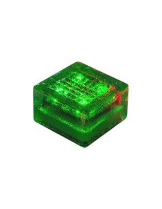 Светодиодная брусчатка 100x100 мм на солнечных батареях LED Solar Glass зелёная IP68