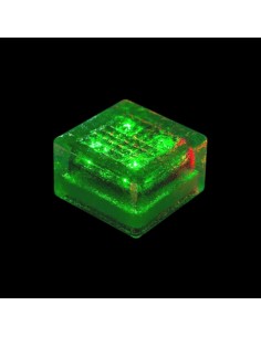 Светодиодная брусчатка 100x100 мм на солнечных батареях LED Solar Glass зелёная IP68 2