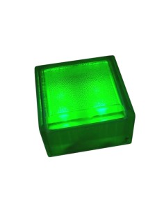 Светодиодная брусчатка 100x100 мм LED Lumbrus City зелёная IP68