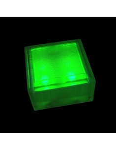 Светодиодная брусчатка 100x100 мм LED Lumbrus City зелёная IP68 2