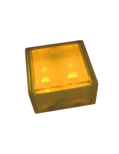 Светодиодная брусчатка 100x100 мм LED Lumbrus City жёлтая IP68