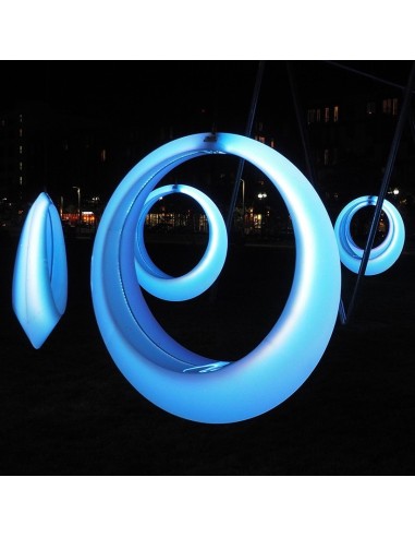 Качели светящиеся Кольцо LED SWING XL разноцветные RGB с аккумулятором и пультом ДУ IP65