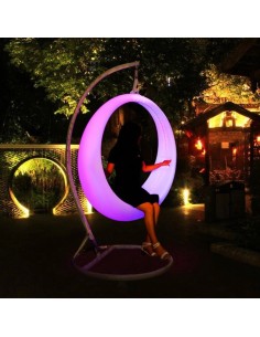 Качели светящиеся Кольцо LED SWING разноцветные RGB с пультом IP65 220V 2
