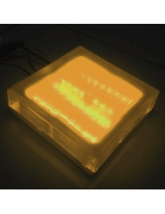 Светодиодная тротуарная плитка 200x200 мм LED Lumbrus Brick жёлтая IP68