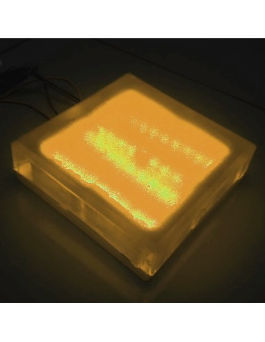 Светодиодная тротуарная плитка 200x200 мм LED Lumbrus Brick жёлтая IP68