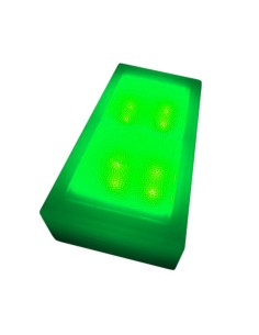 Светодиодная брусчатка 200x100 мм LED Lumbrus City зелёная IP68