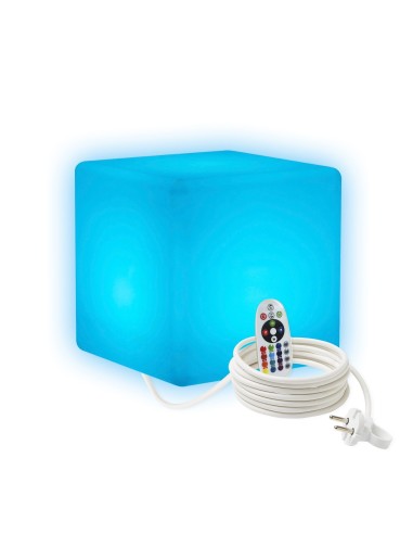 Светильник куб LED CUBE 20 см разноцветный RGB с пультом ДУ IP65 220V