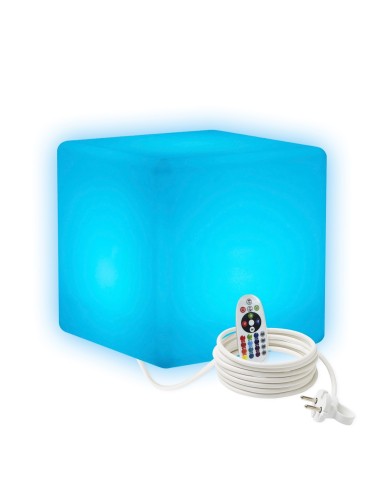 Светильник куб LED CUBE 30 см разноцветный RGB с пультом ДУ IP65 220V