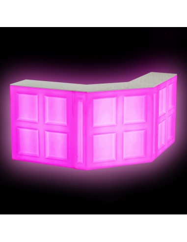 Светящаяся барная стойка с аккумулятором LED BAR (угловая) с разноцветной RGB подсветкой и пультом USB IP65