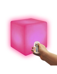 Светильник куб беспроводной LED CUBE 20 см разноцветный RGB с аккумулятором и пультом USB IP68