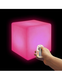Светильник куб беспроводной LED CUBE 20 см разноцветный RGB с аккумулятором и пультом USB IP68 2