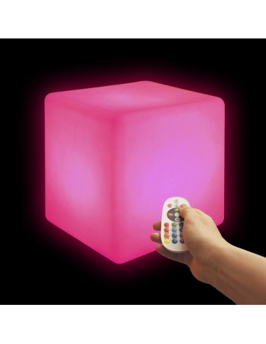 Светильник куб беспроводной LED CUBE 30 см разноцветный RGB с аккумулятором и пультом USB IP68