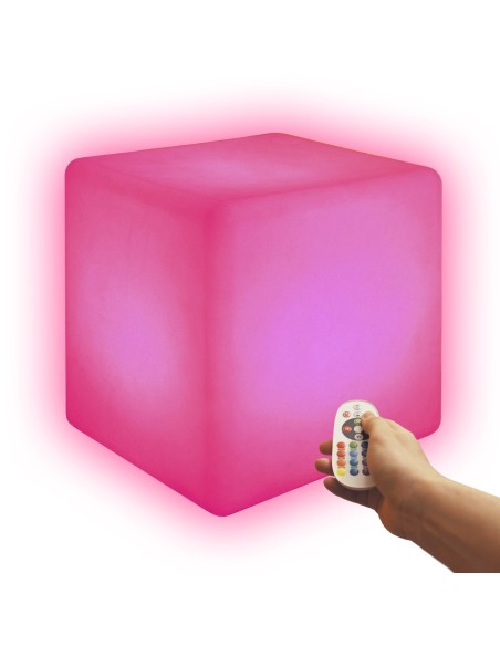 Светильник куб беспроводной LED CUBE 40 см разноцветный RGB с аккумулятором и пультом USB IP68