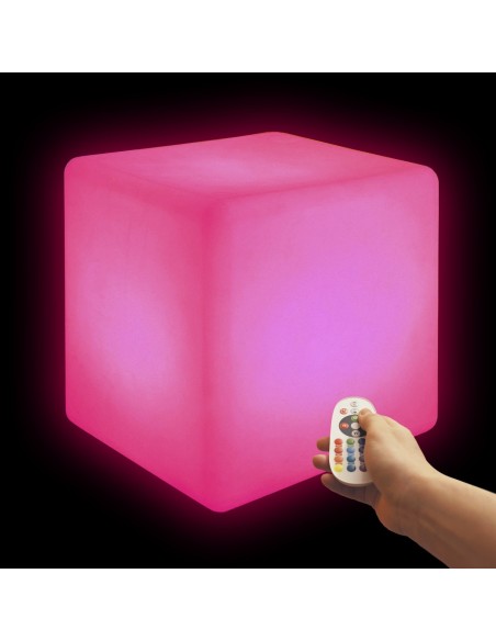 Светильник куб беспроводной LED CUBE 40 см разноцветный RGB с аккумулятором и пультом USB IP68