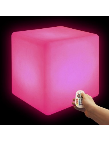 Светильник куб беспроводной LED CUBE 50 см разноцветный RGB с аккумулятором и пультом USB IP68