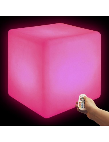 Светильник куб беспроводной LED CUBE 60 см разноцветный RGB с аккумулятором и пультом USB IP68