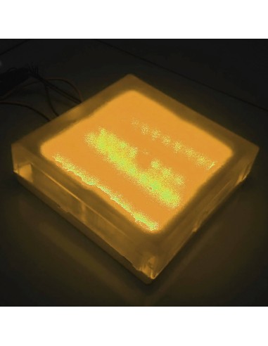 Светодиодная тротуарная плитка 200x200 мм LED Lumbrus City жёлтая IP68