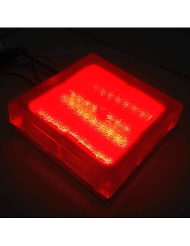 Светодиодная тротуарная плитка 200x200 мм LED Lumbrus City красная IP68