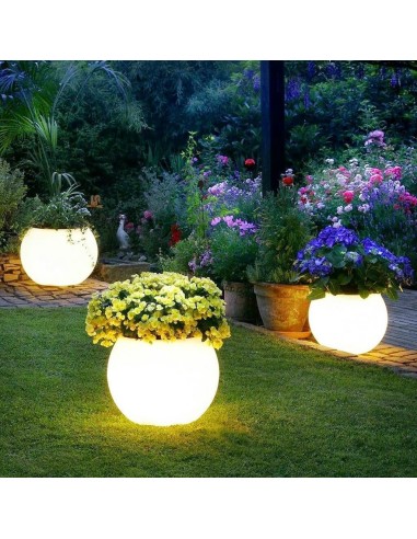 Кашпо с подсветкой Шар 80 см LED Moony RGB с аккумулятором