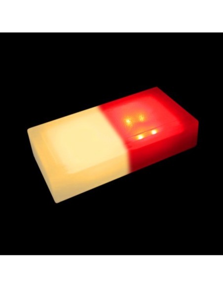 Светодиодная брусчатка 200x100 мм LED Lumbrus Brick жёлтый+красный IP68 Светодиодная брусчатка 200x100 мм LED Lumbrus Brick жёлтый+красный IP68