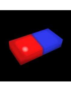 Светодиодная брусчатка 200x100 мм LED Lumbrus Brick красный+синий IP68 2