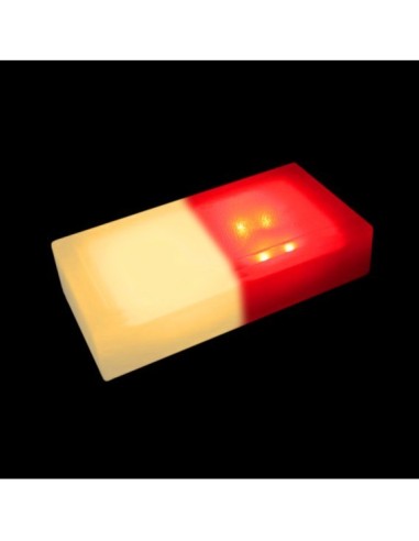 Светодиодная брусчатка 200x100 мм LED Lumbrus City жёлтый+красный IP68