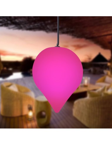 Подвесной светильник Капля LED DROP c разноцветной RGB подсветкой и пультом ДУ IP65