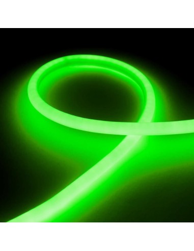 Гибкий неон LED Neon 360° круглый 14 мм зелёный IP65 220V