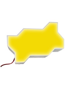 Светодиодная тротуарная плитка LED Lumbrus Зигзаг жёлтая IP68