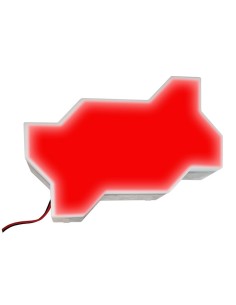 Светодиодная тротуарная плитка LED Lumbrus Зигзаг красная IP68