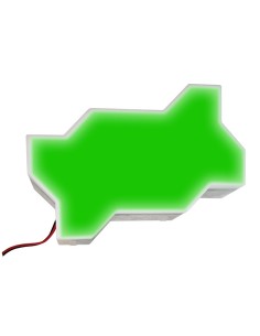 Светодиодная тротуарная плитка LED Lumbrus Зигзаг зелёная IP68