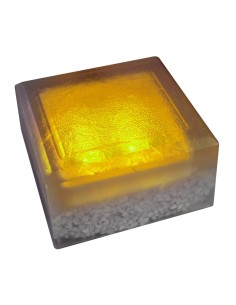 Светодиодная брусчатка 100x100 мм LED Lumbrus Crystal жёлтая IP69K