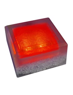 Светодиодная брусчатка 100x100 мм LED Lumbrus Crystal красная IP69K