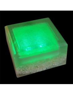 Светодиодная брусчатка 100x100 мм LED Lumbrus Crystal зелёная IP69K 2