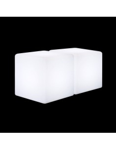 Скамейка с подсветкой LED Cubes D40 белая 220V 2