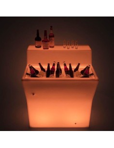 Барная стойка светящаяся LED ROYAL (секция с нишей для льда) разноцветная RGB IP65