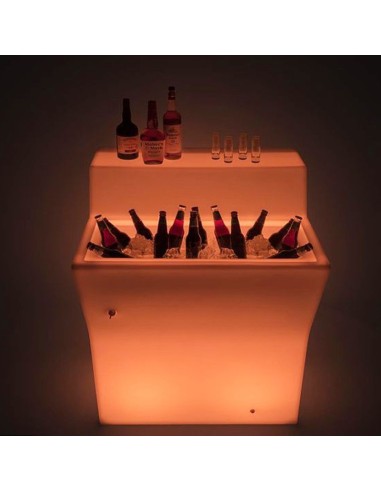 Барная стойка светящаяся LED ROYAL (секция с нишей для льда) разноцветная RGB IP65