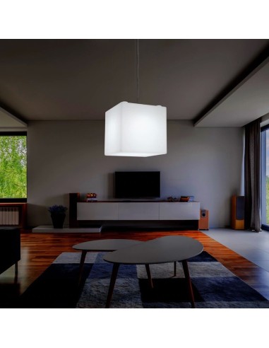 Подвесной светильник Куб 50 см LED Cube Premium белый