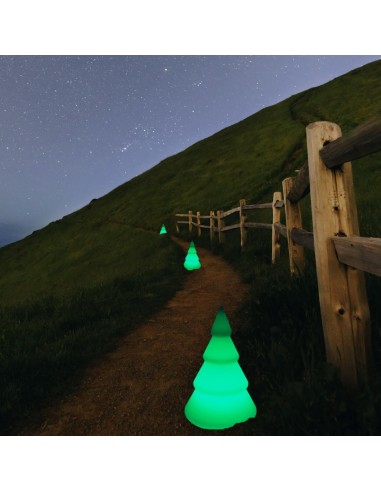 Садовый уличный светильник Ёлочка LED CONIC c разноцветной RGB подсветкой и пультом ДУ IP65 220V